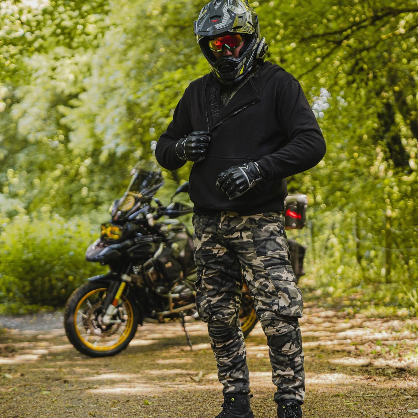 Men Camouflage Motorcycle Jacket Mens Real Leather Camo Biker Jacket