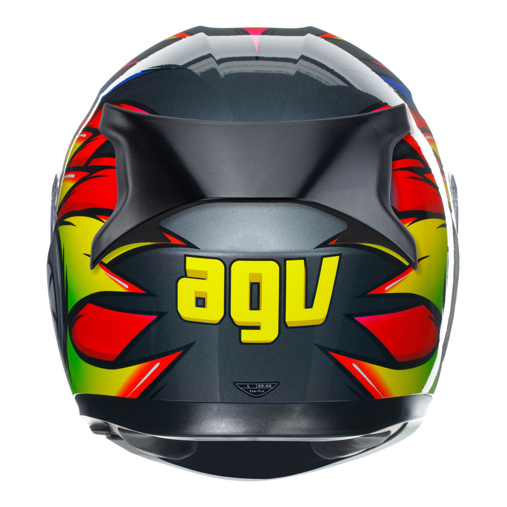 AGV K3 Helmet - Birdy 2.0 Grey/Yellow/Red