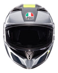 AGV K3 Helmet - Shade Grey/Fluro Yellow