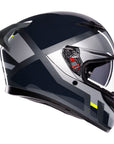 AGV K3 Helmet - Shade Grey/Fluro Yellow