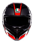 AGV K3 Helmet - Striga Matt Black/Grey/Red