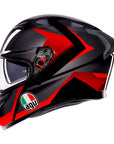 AGV K3 Helmet - Striga Matt Black/Grey/Red