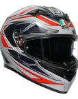 AGV K3 Helmet - Space White/Red/Fluro