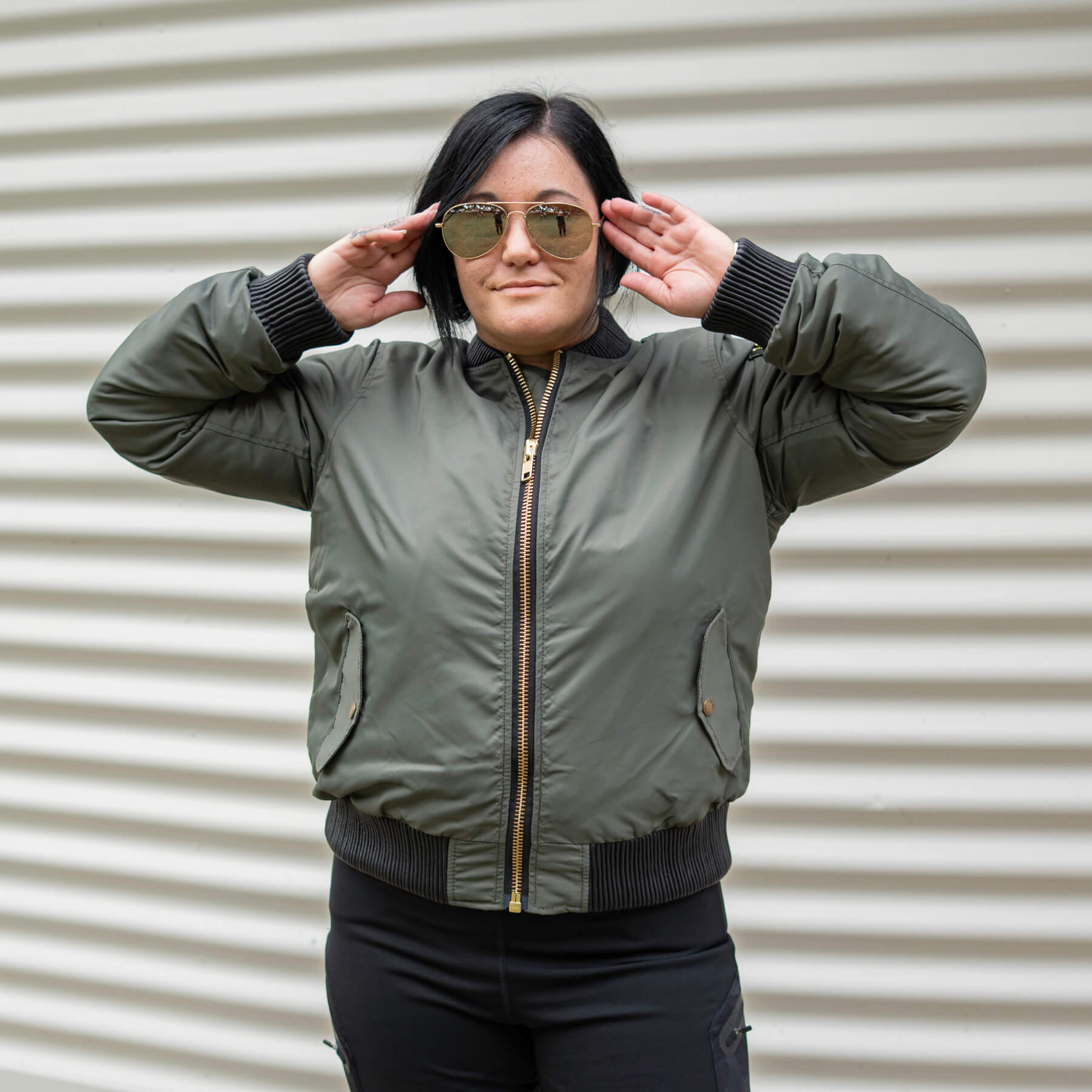 Black Arrow Moto | Women's Glory Bomber Jacket | Peak Moto