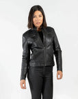 Isla AAA Womens Leather Motorcycle Jacket - FINAL SALE