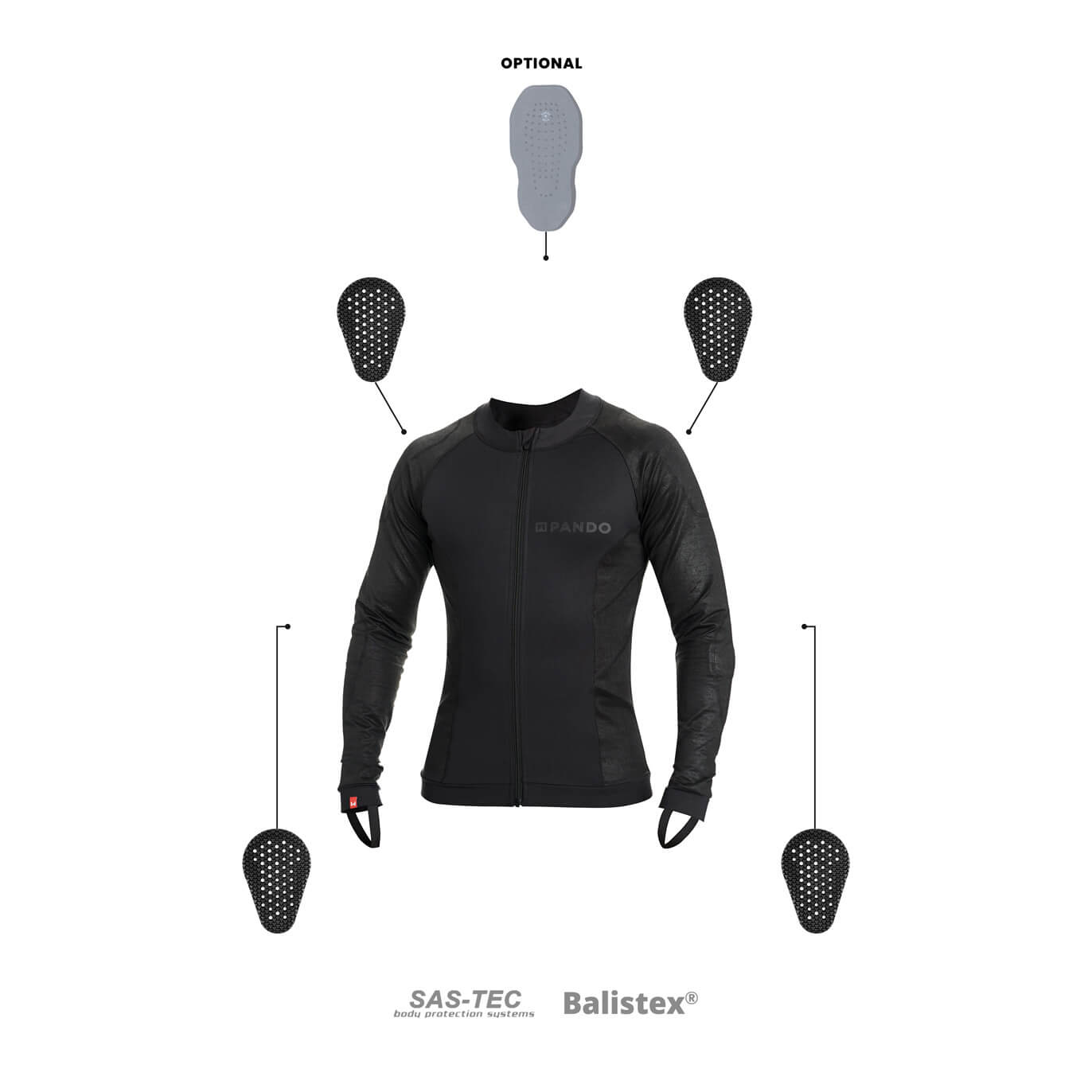 Pando Moto Shell UH 03 - Unisex Armoured Motorcycle Baselayer Shirt