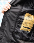 ol Bobber' | Classic Leather Motorbike Jacket in Distressed Charcoal Brown removable Liner