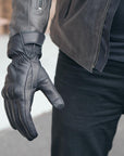 ol Bobber' | Classic Leather Motorbike Jacket in Distressed Charcoal Brown