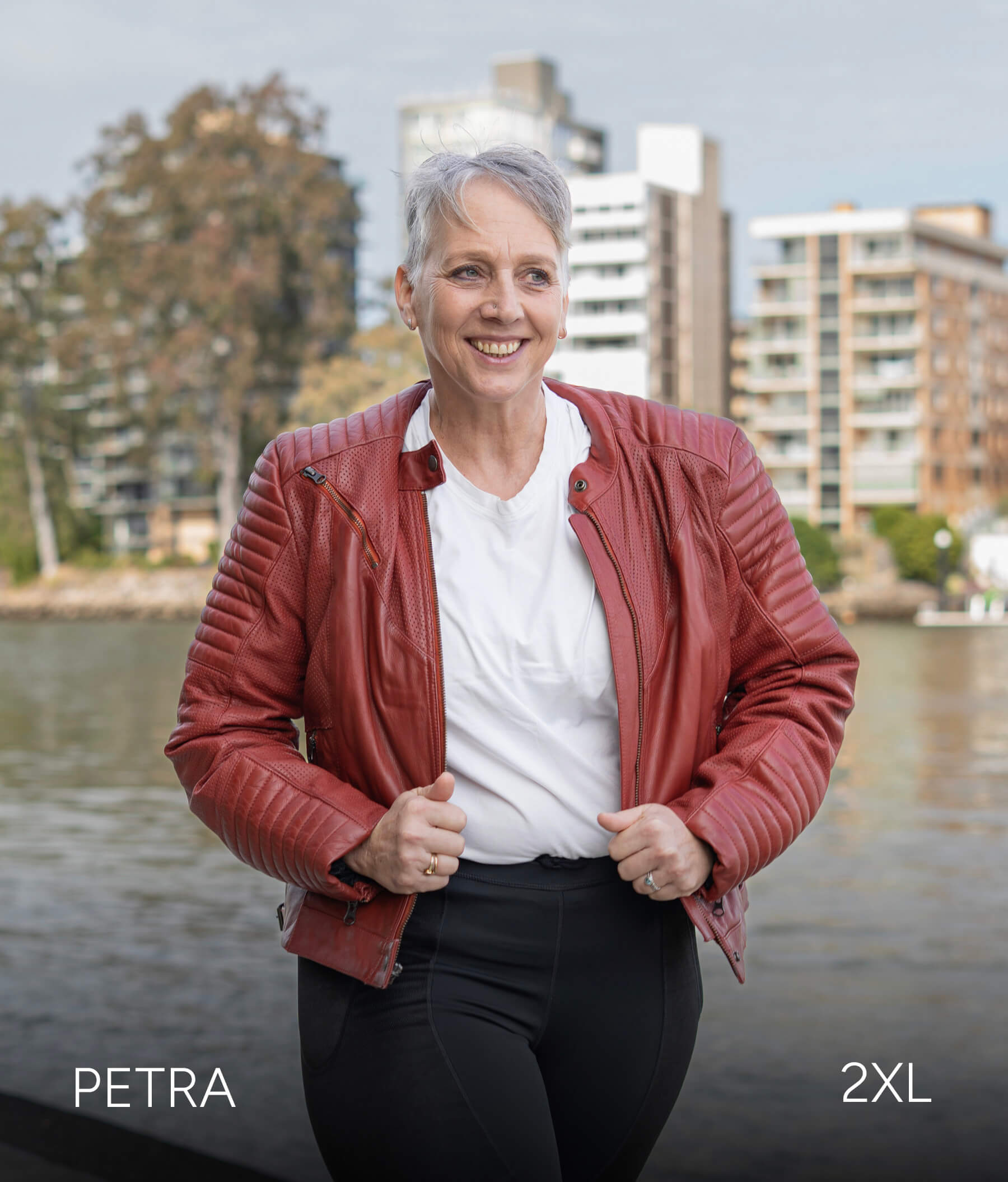 Moto Flecha Negra | Chaqueta de cuero perforada Wild & Free