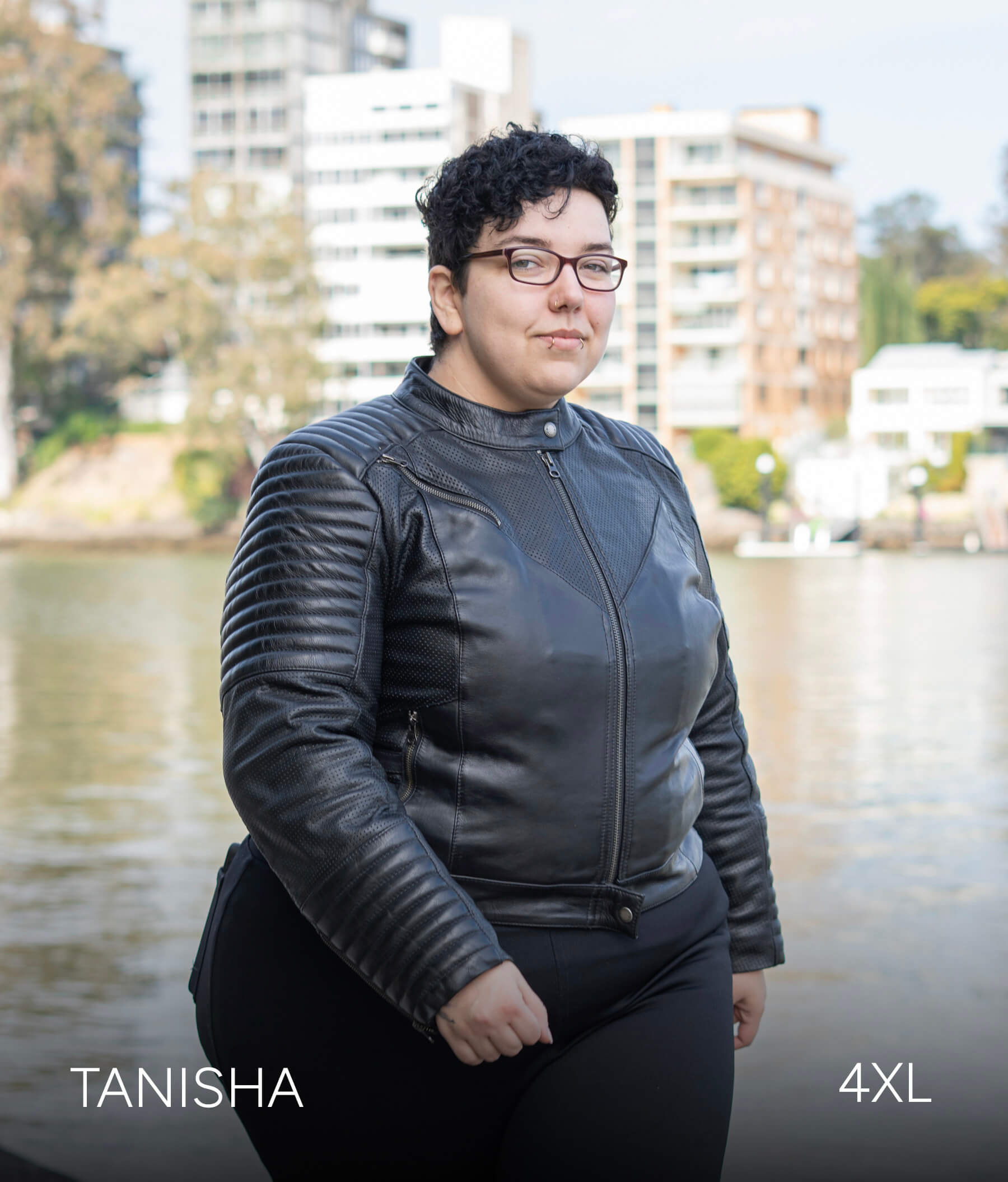 Moto Flecha Negra | Chaqueta de cuero perforada Wild & Free