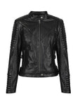 Black Arrow Moto | Wild & Free Perforated Leather Jacket - Black - Women's Leather Jackets - Peak Moto
