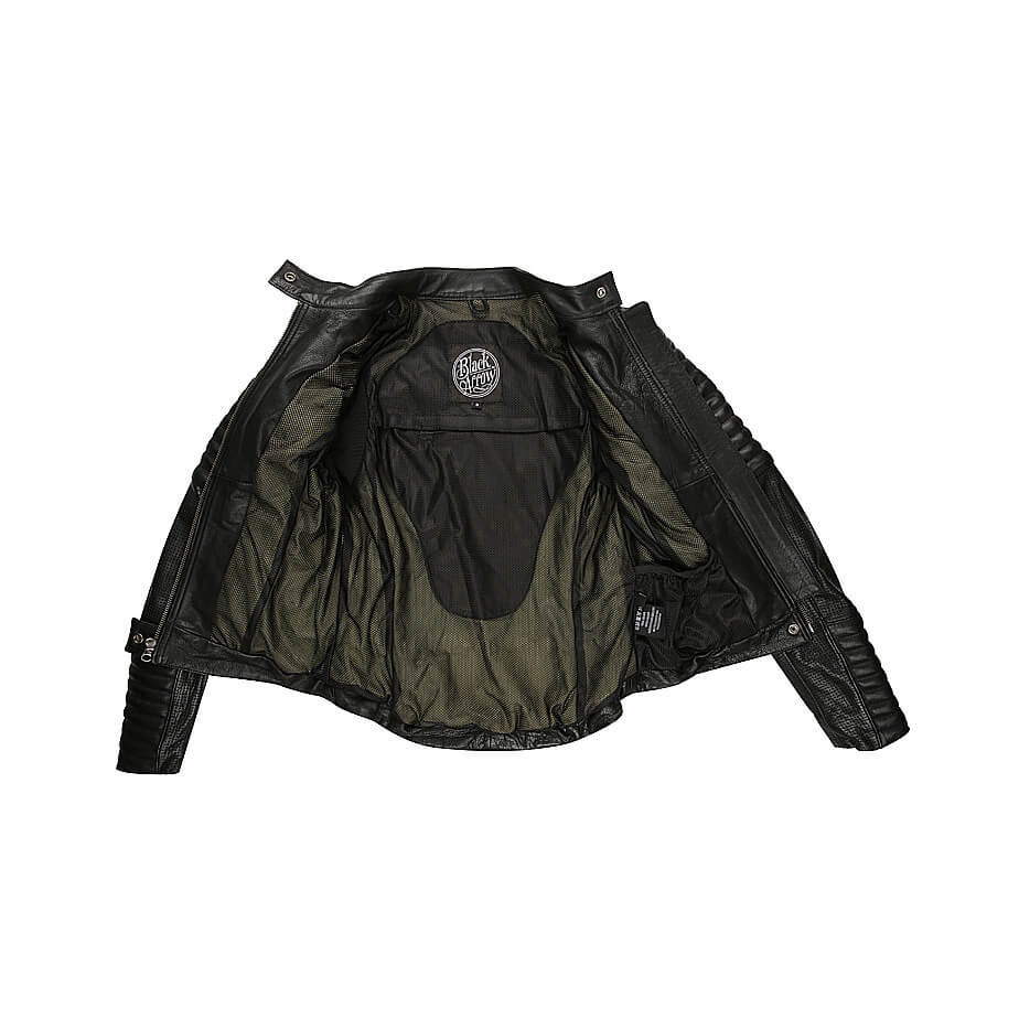 Black Arrow Moto | Wild & Free Perforated Leather Jacket - Black - Women's Leather Jackets - Peak Moto