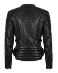 Black Arrow Moto | Wild & Free Perforated Leather Jacket - Black - Women's Leather Jackets - Peak Moto