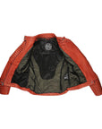 Black Arrow Moto | Wild & Free Perforated Leather Jacket - Rust - Women's Leather Jackets - Peak Moto