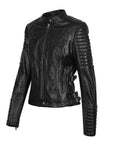 Black Arrow Moto | Wild & Free Perforated Leather Jacket - Rust - Women's Leather Jackets - Peak Moto