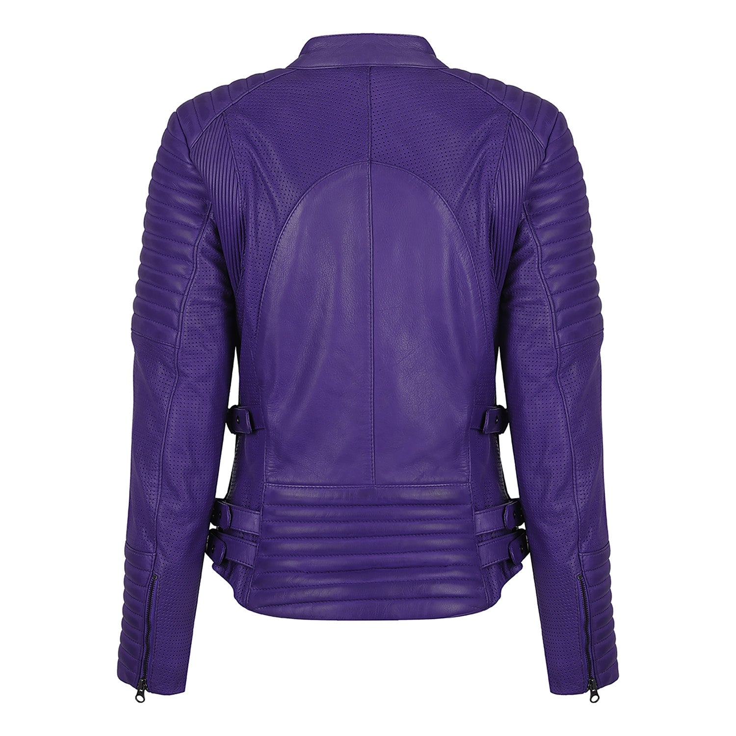 Black Arrow Moto | Wild & Free Perforated Leather Jacket - White - Women's Leather Jackets - Peak Moto