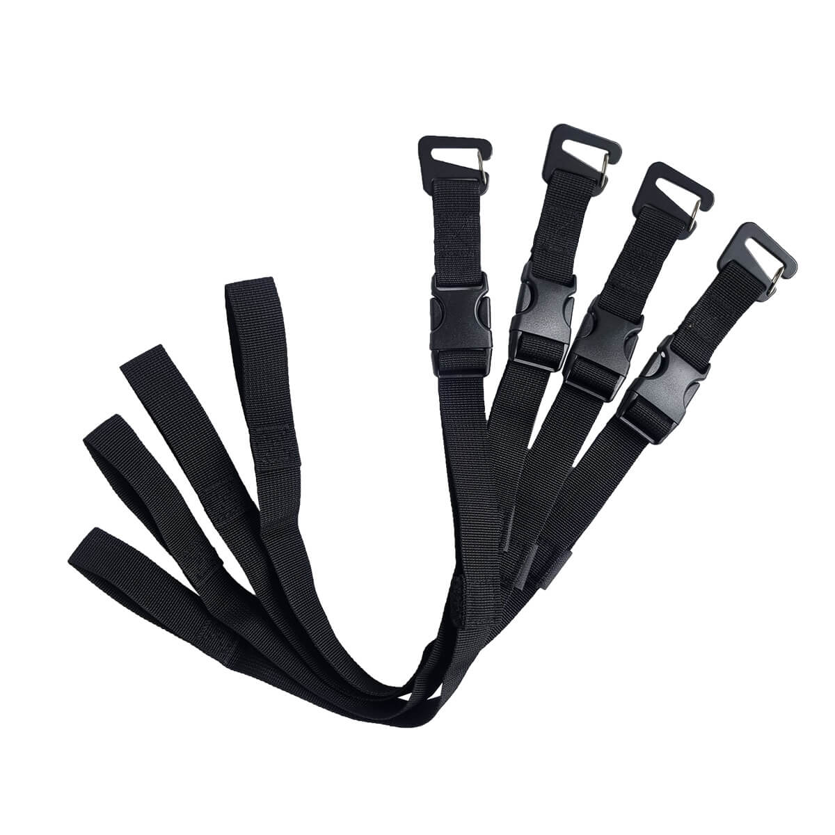 Flying Solo Gear Co | Easy - Release Buckle Tie - Down Straps - 4 - Pack - Straps - Peak Moto