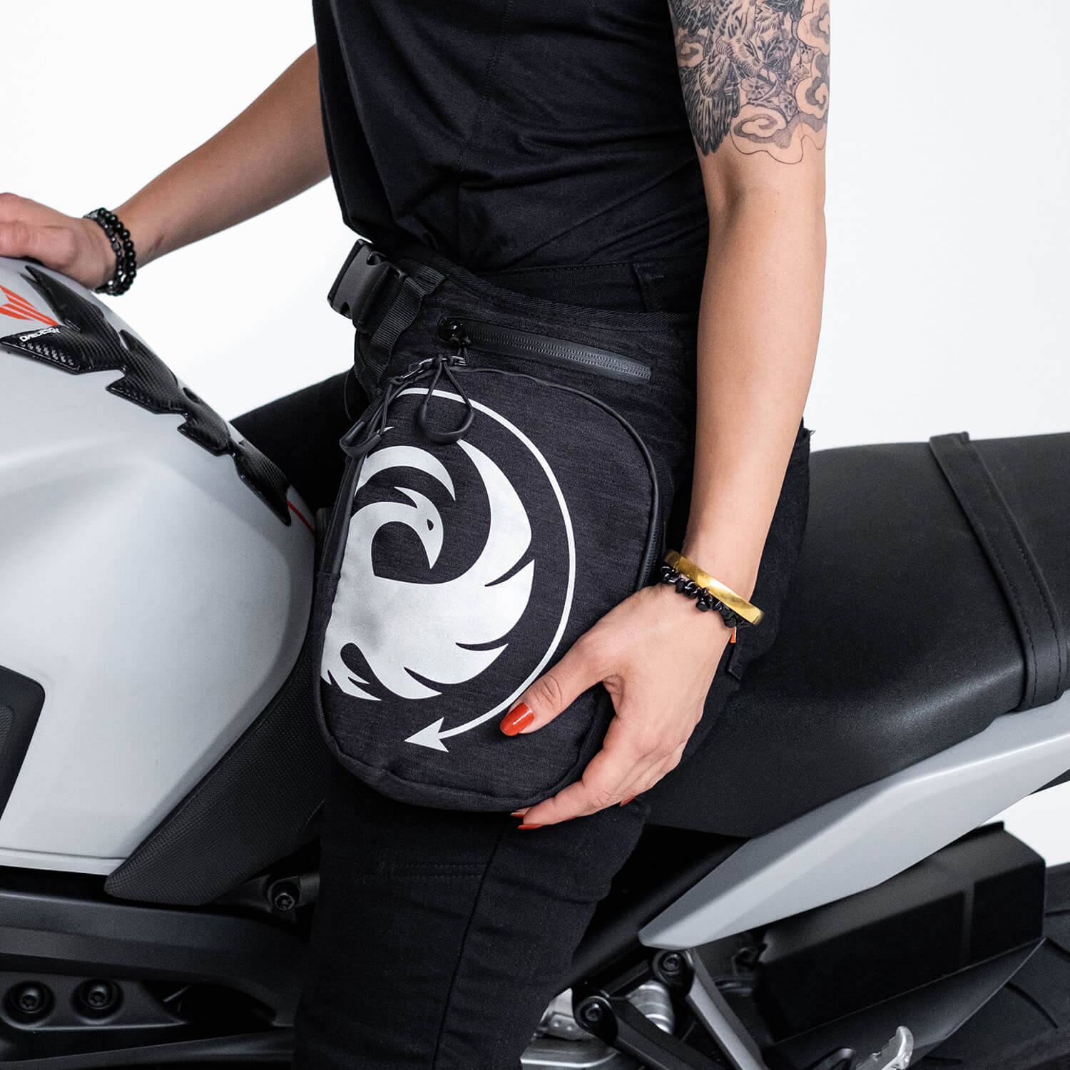 Flying Solo Gear Co | Octane Leg Bag - Black - Bags & Luggage - Peak Moto