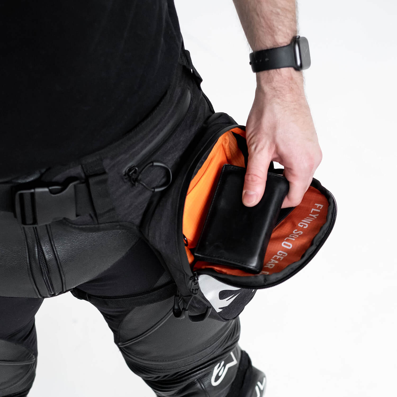 Flying Solo Gear Co | Octane Leg Bag - Black - Bags & Luggage - Peak Moto