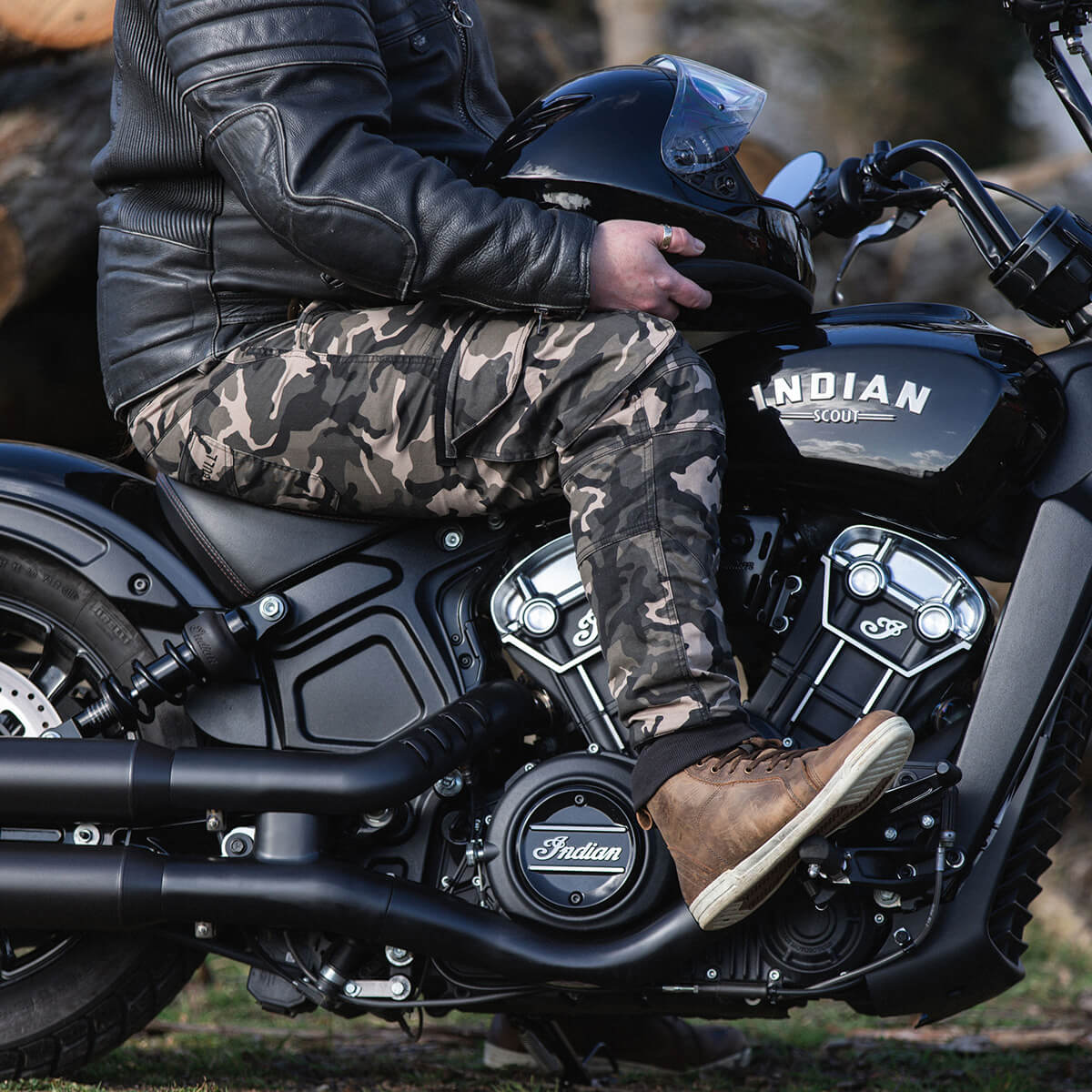 MotoBull | Ryan Cargo Pants - Camo - S / W32 - Men's Pants - Peak Moto