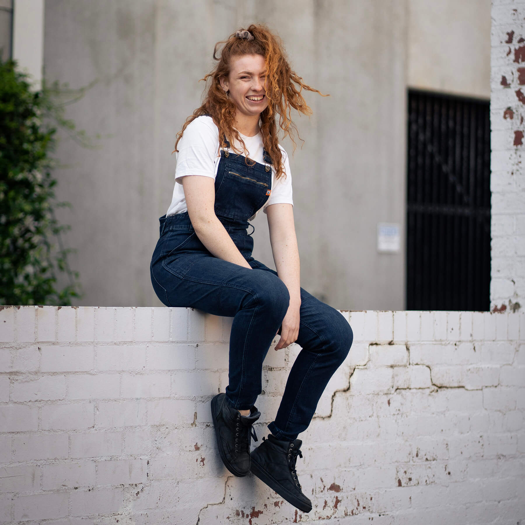 MotoGirl Daisy Dungaree Overalls Peak Moto1