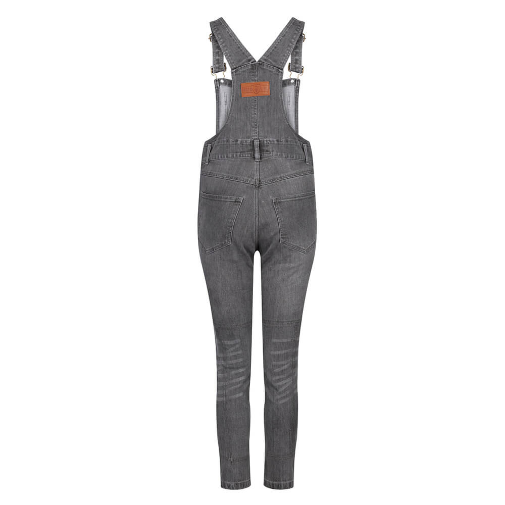 MotoGirl | Daisy Dungaree Overalls - Grey - Overalls - Peak Moto
