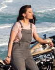MotoGirl | Daisy Dungaree Overalls - Blue - Overalls - Peak Moto