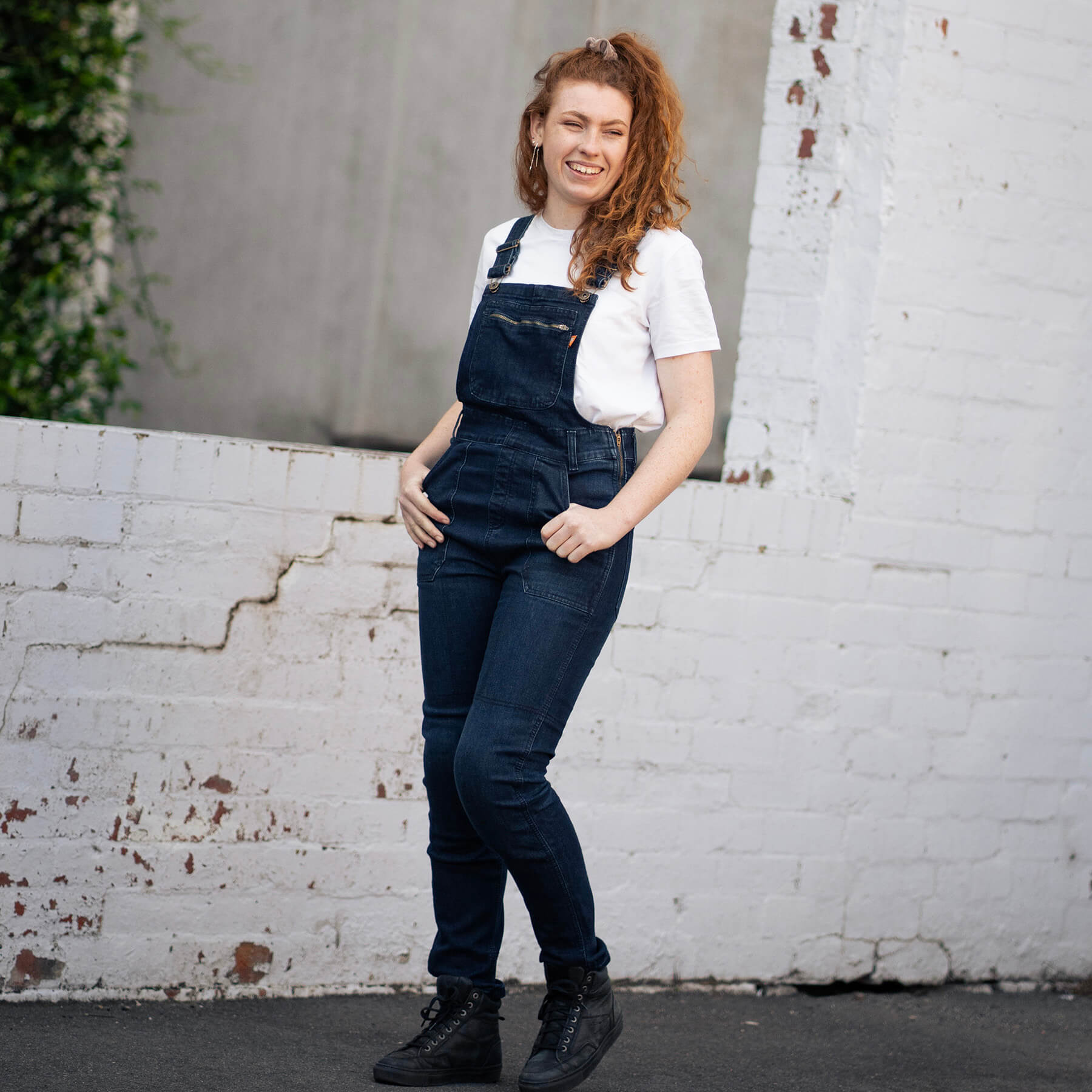 MotoGirl | Daisy Dungaree Overalls - Blue - Overalls - Peak Moto