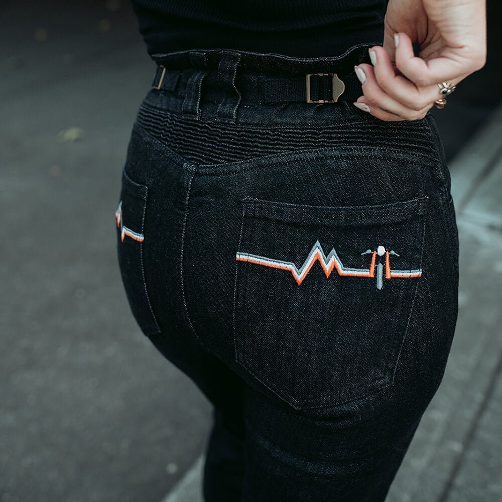 MotoGirl | Ellie Jeans - Black - Women's Pants - Peak Moto