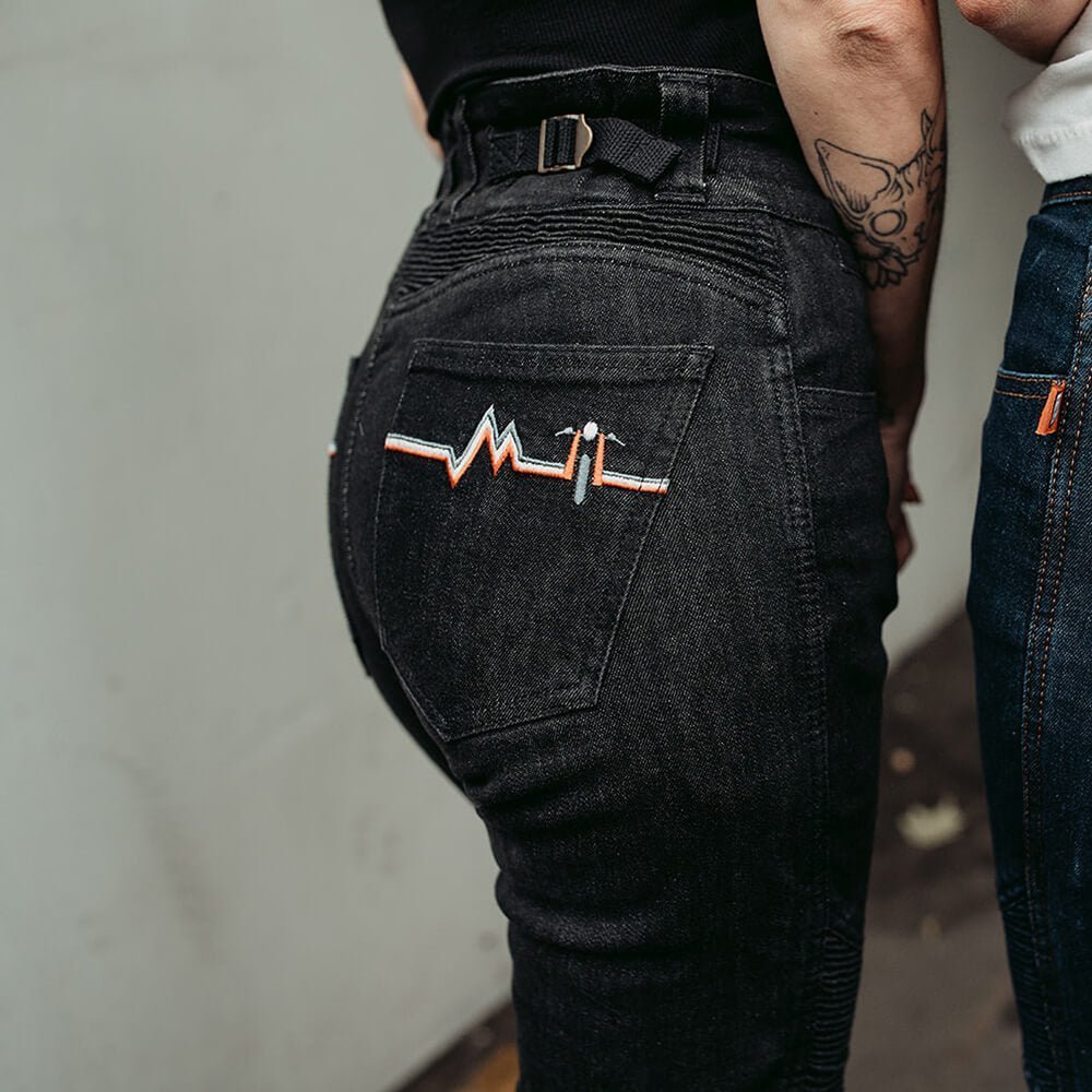 MotoGirl | Ellie Jeans - Black - Women's Pants - Peak Moto