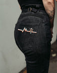 MotoGirl | Ellie Jeans - Black - Women's Pants - Peak Moto