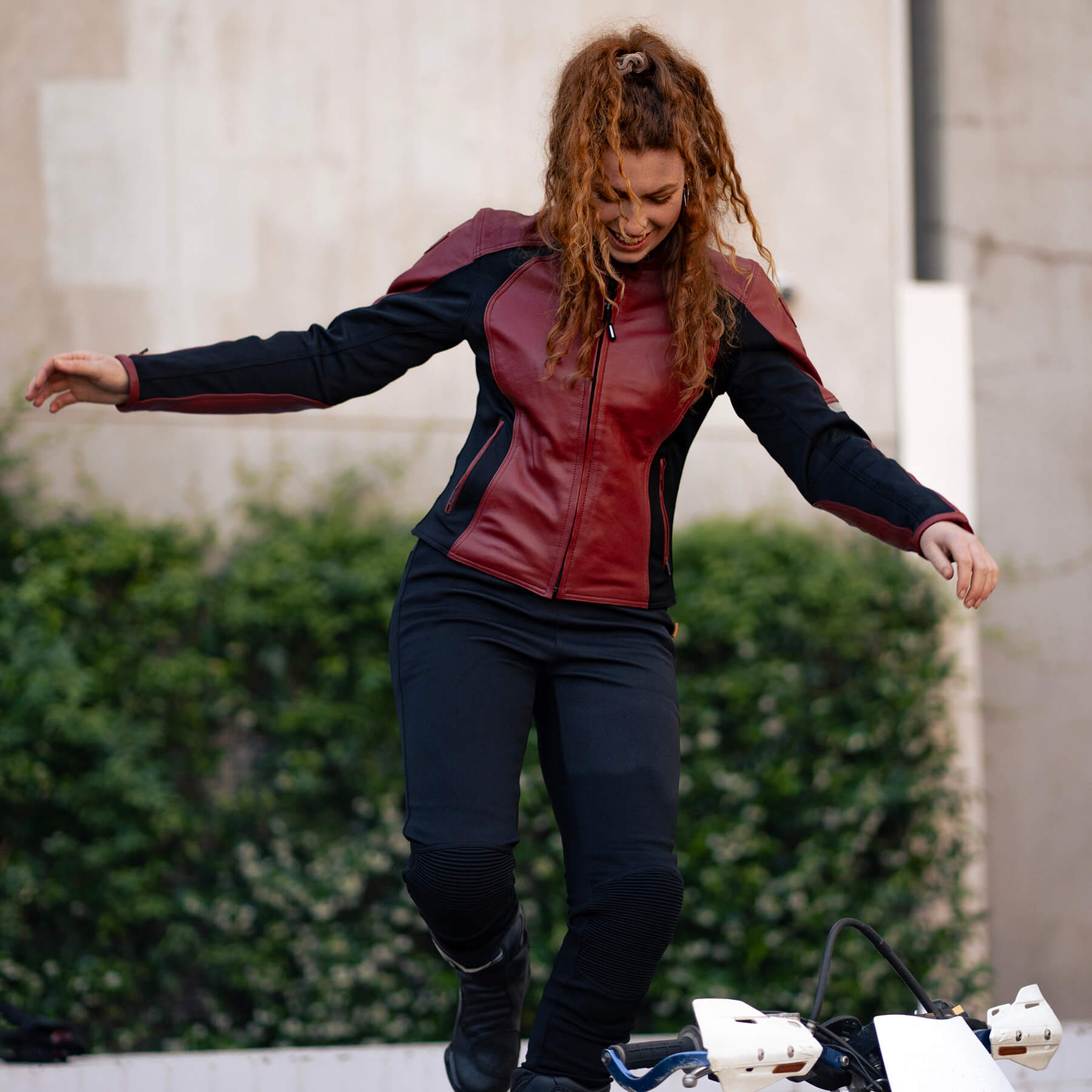 MotoGirl | Fiona Leather Jacket - Red - Women's Leather Jackets - Peak Moto
