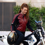MotoGirl | Fiona Leather Jacket - Red - Women's Leather Jackets - Peak Moto