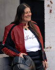 MotoGirl | Fiona Leather Jacket - Red - Women's Leather Jackets - Peak Moto
