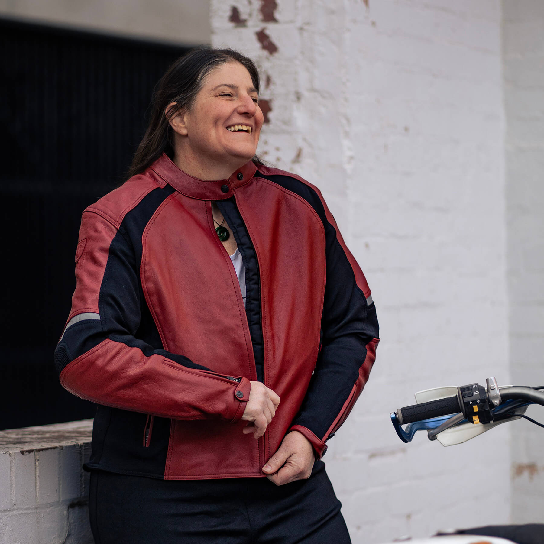 MotoGirl | Fiona Leather Jacket - Red - Women's Leather Jackets - Peak Moto