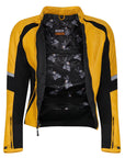 MotoGirl | Fiona Leather Jacket - Yellow - Women's Leather Jackets - Peak Moto