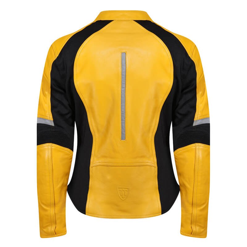 MotoGirl | Fiona Leather Jacket - Yellow - Women's Leather Jackets - Peak Moto