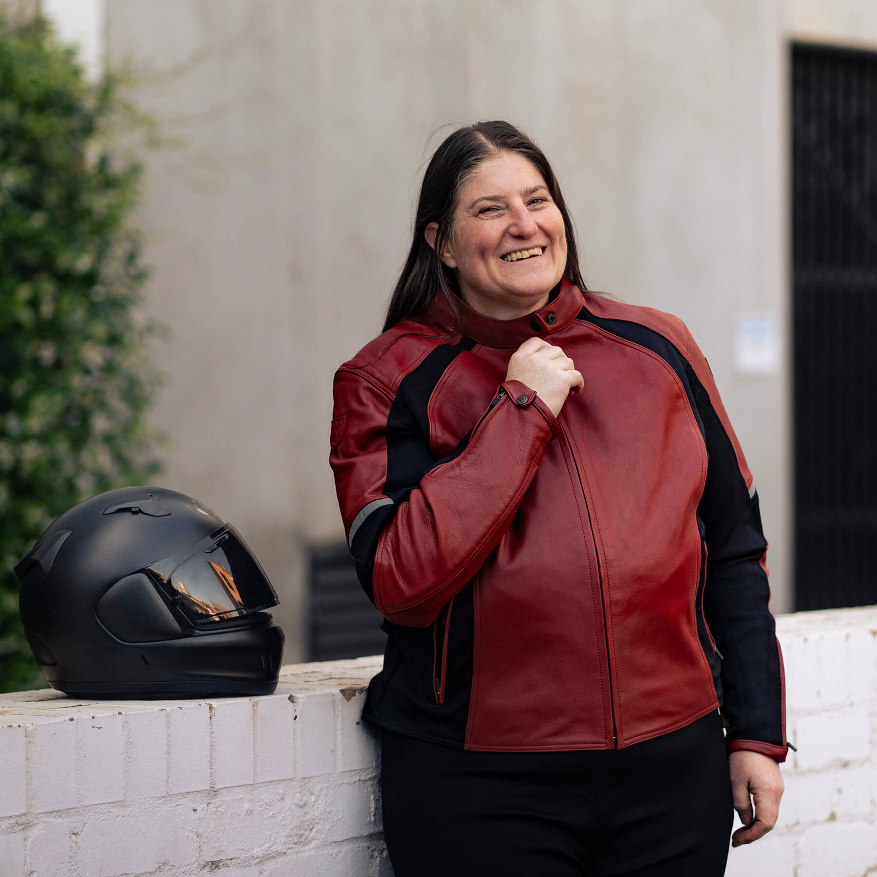 MotoGirl | Fiona Leather Jacket - Red - Women's Leather Jackets - Peak Moto