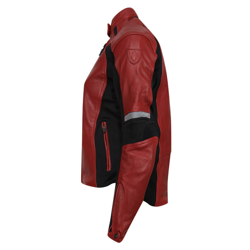 MotoGirl | Fiona Leather Jacket - Red - Women's Leather Jackets - Peak Moto