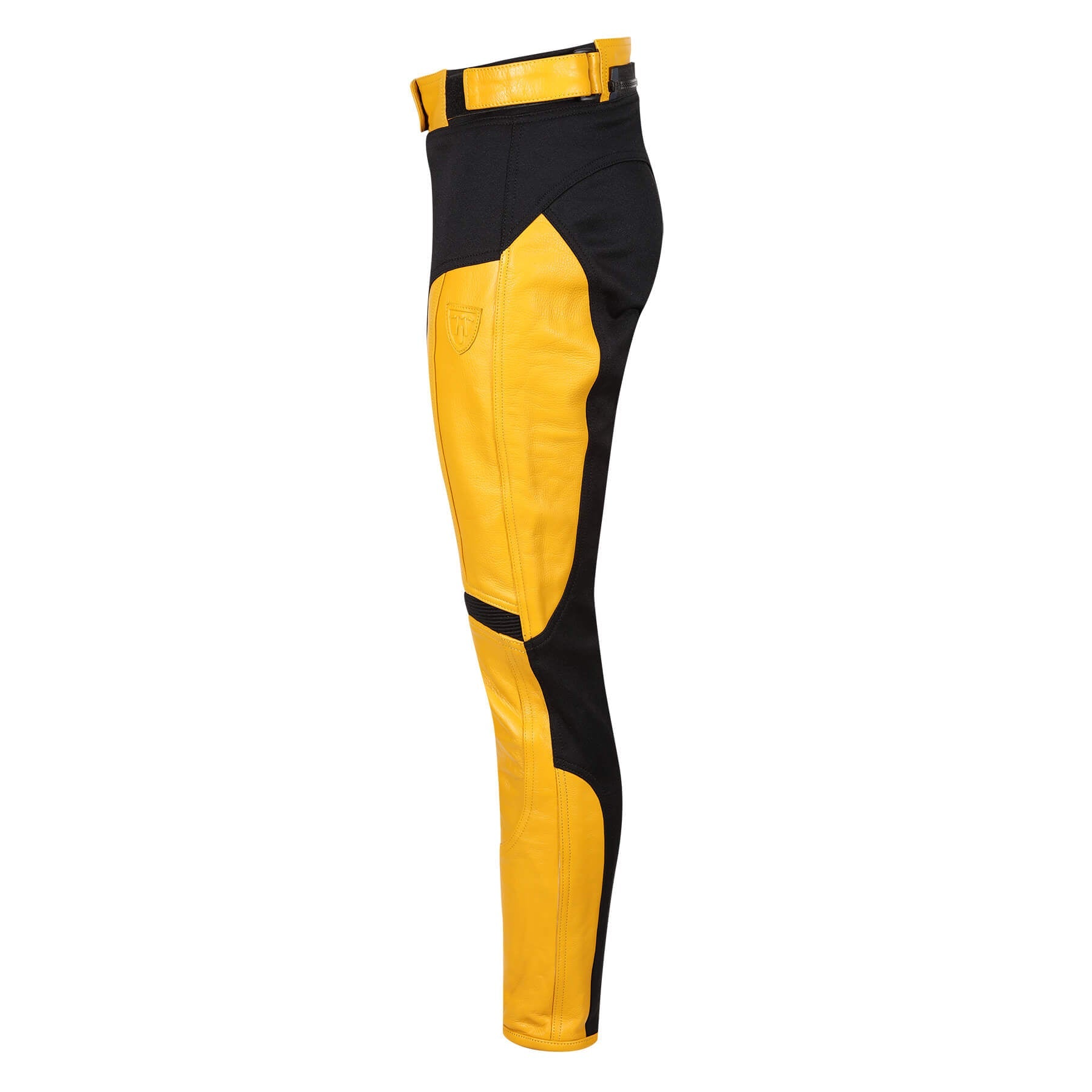 MotoGirl | Fiona Leather Trousers - Yellow - Women's Pants - Peak Moto
