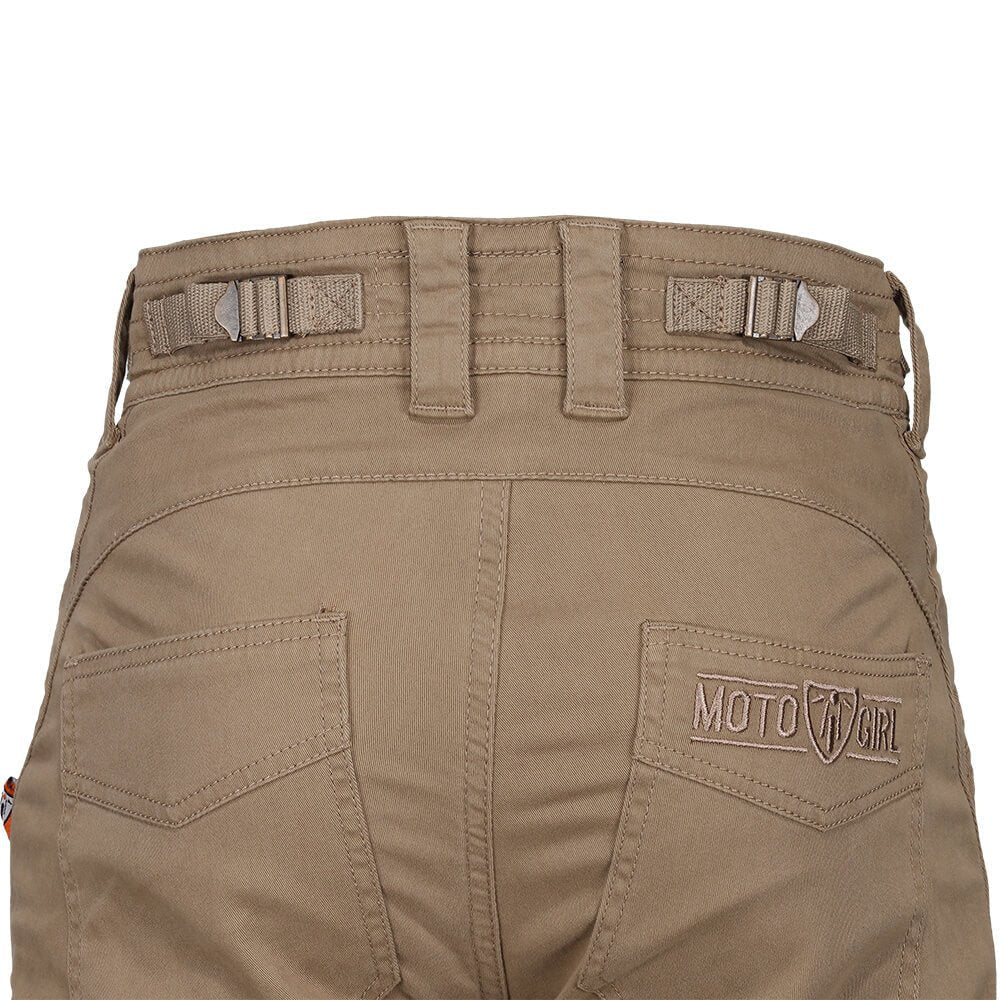 MotoGirl | Lara Cargo Pants - Beige - XS / AU 6 / US 4 - Women's Pants - Peak Moto
