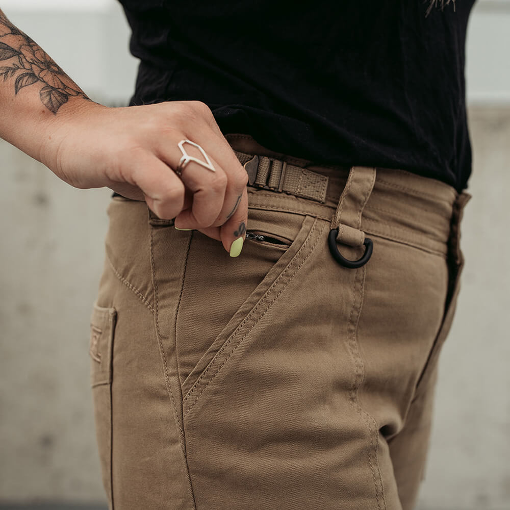MotoGirl | Lara Cargo Pants - Beige - XS / AU 6 / US 4 - Women's Pants - Peak Moto