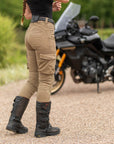 MotoGirl | Lara Cargo Pants - Beige - XS / AU 6 / US 4 - Women's Pants - Peak Moto