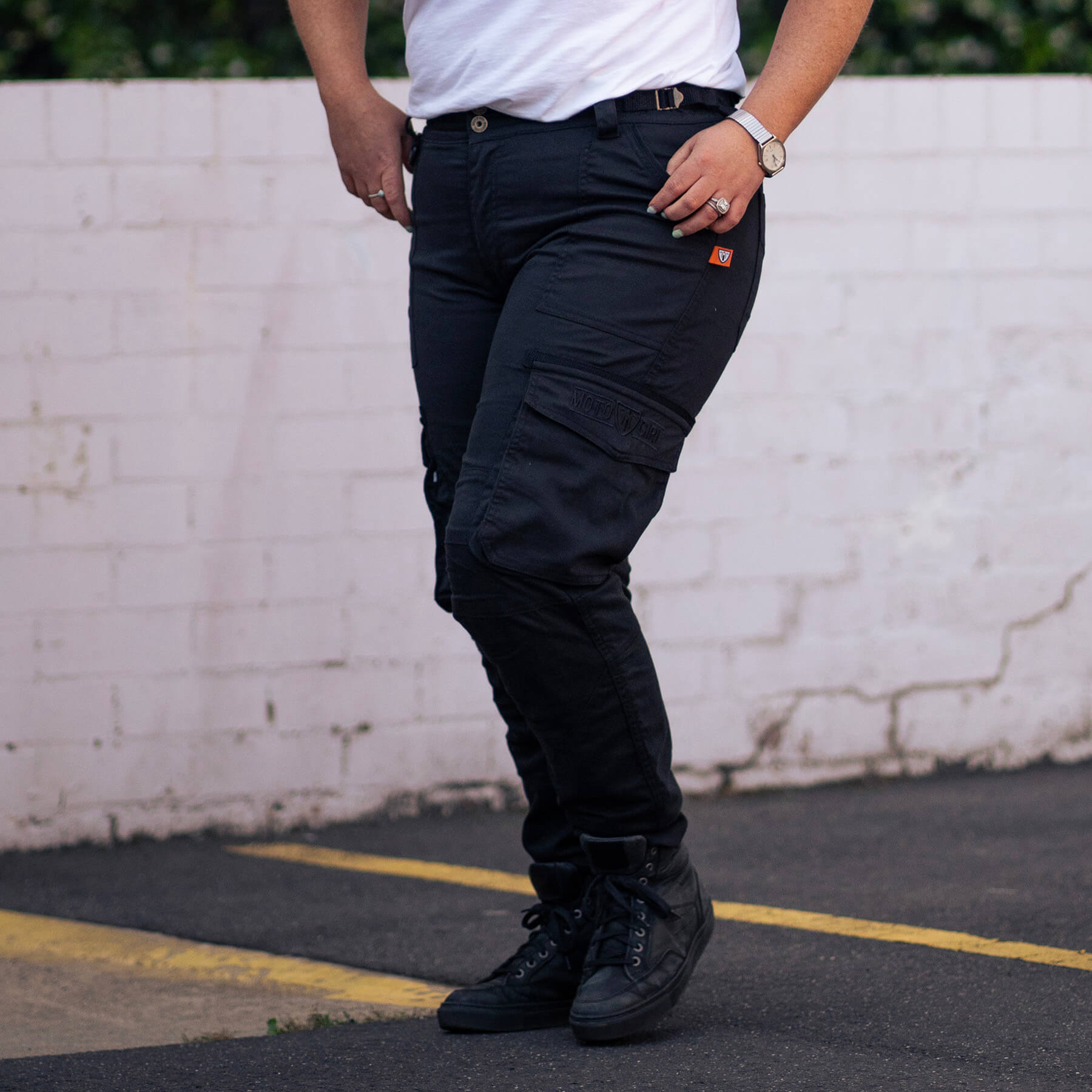 MotoGirl | Lara Cargo Pants - Black - XXS / AU 4 / US 2 - Women's Pants - Peak Moto