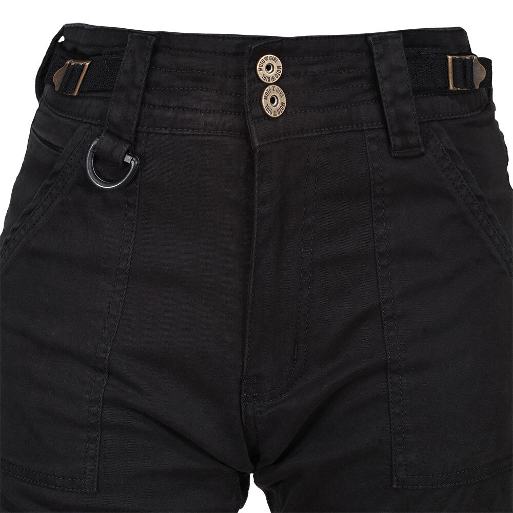 MotoGirl | Lara Cargo Pants - Black - XXS / AU 4 / US 2 - Women's Pants - Peak Moto