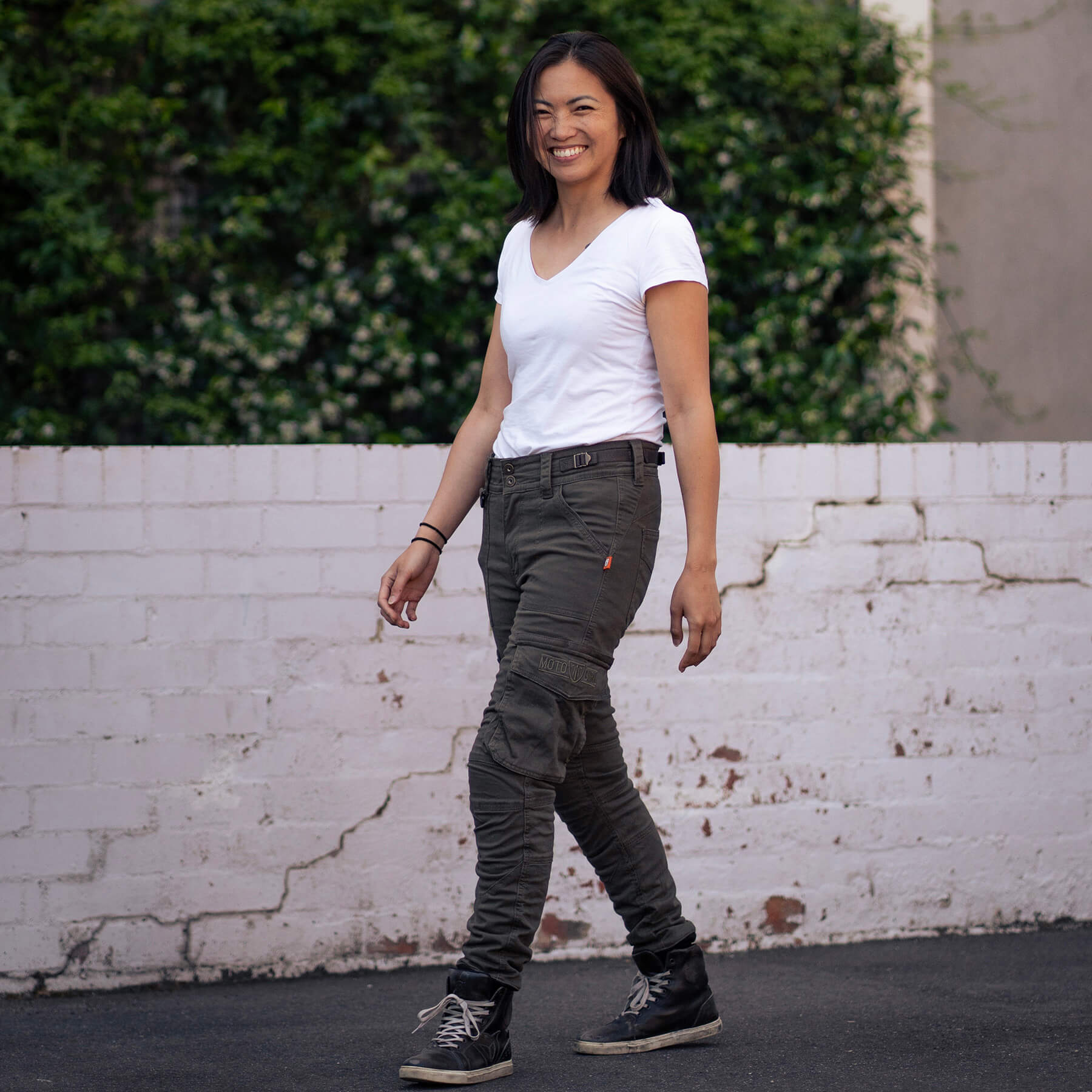 MotoGirl | Lara Cargo Pants - Olive - XXS / AU 4 / US 2 - Women's Pants - Peak Moto