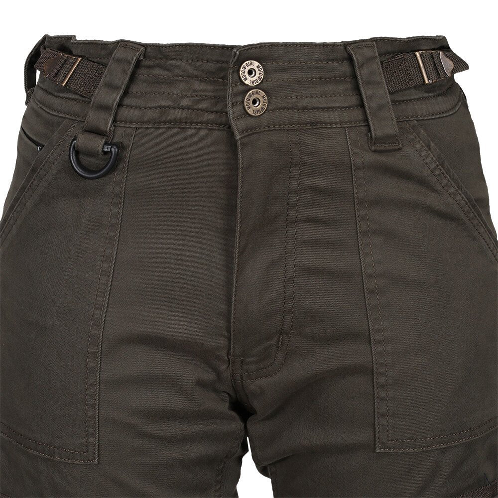 MotoGirl | Lara Cargo Pants - Olive - XXS / AU 4 / US 2 - Women's Pants - Peak Moto