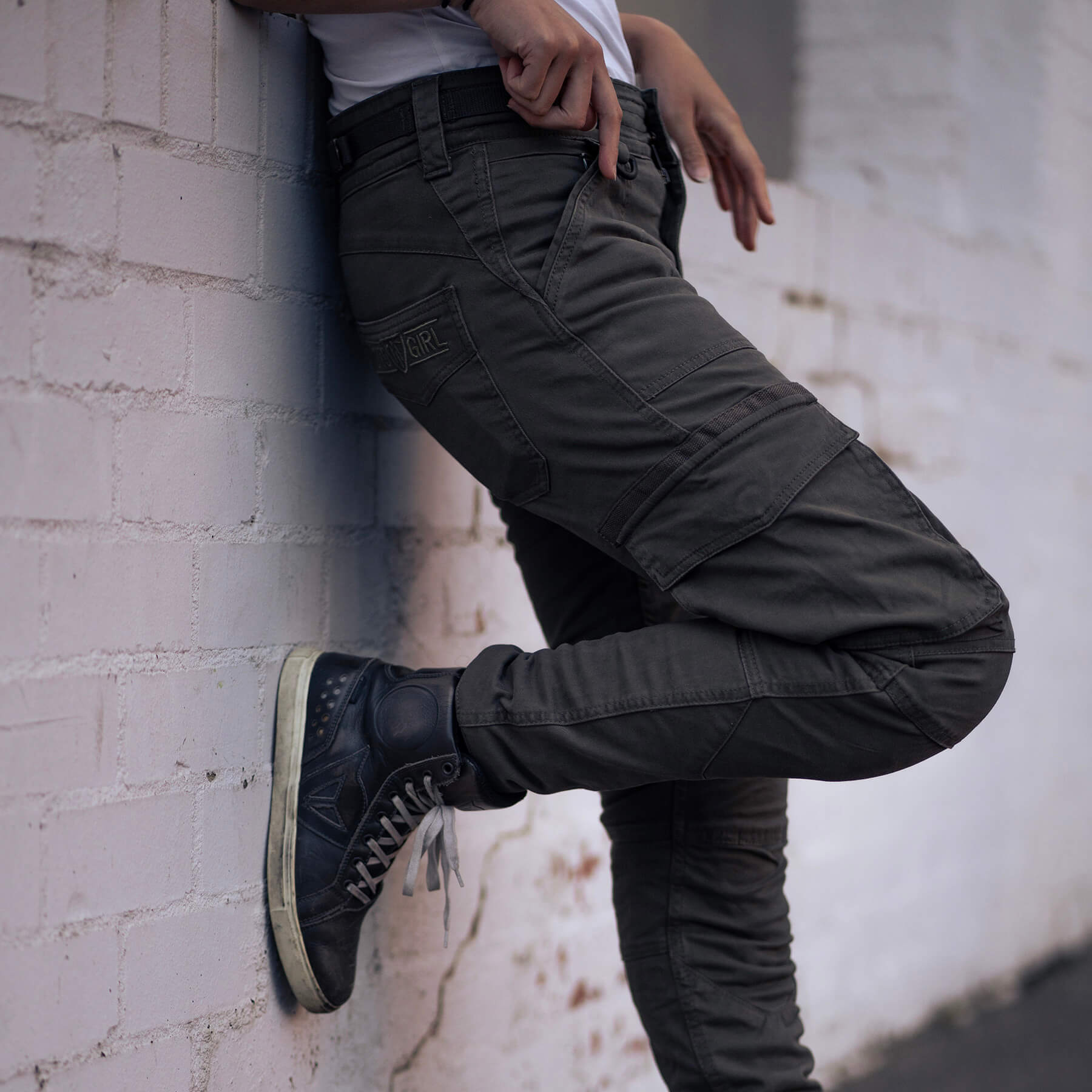 MotoGirl | Lara Cargo Pants - Olive - XXS / AU 4 / US 2 - Women's Pants - Peak Moto