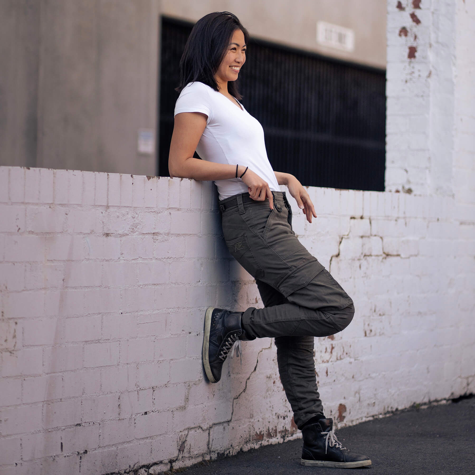 MotoGirl | Lara Cargo Pants - Olive - XXS / AU 4 / US 2 - Women's Pants - Peak Moto