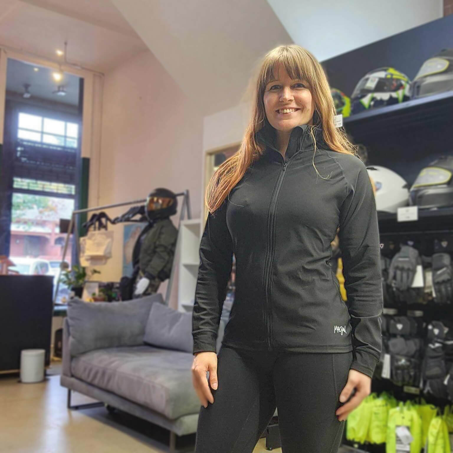 MotoGirl | Mid - Layer Jacket - Black - Windbreaker - Peak Moto